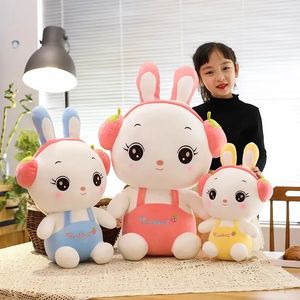 2024 New Earphone Rabbit Pillow Crystal Super Soft Cute Plush Toy Girlfriends Gift Dolls Christmas Gifts for Children's Birthday