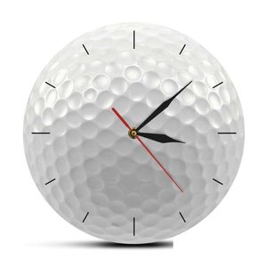 Väggklockor golf boll rund ramlös klocka tyst non ticking 3d vision dekorativ klocka sportklubb konst golfare gåvawall clockll d dh24b