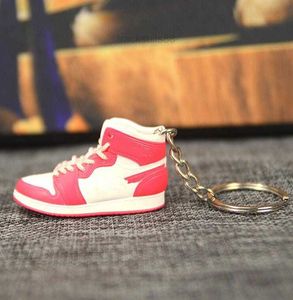 Stereo Pure 3D handcraft Mini Sneaker Keychain Woman Men Kids Key Ring Gift Luxury Shoes Keychains Car Handbag Key Chain Basketball Shoes Key Holder 10 styles 24G