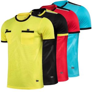 Customiz Football Jersey Mens Professional Referee 축구 유니폼 성인 심판 축구 셔츠 짧은 소매 판사 축구 셔츠 240301