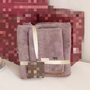 New Foreign Trade Fashion Brand Coral Fleece Bath Towels Two-Piece Towel Couple Home Solid Color Quick-Drying Super Absorbent Beach Towel