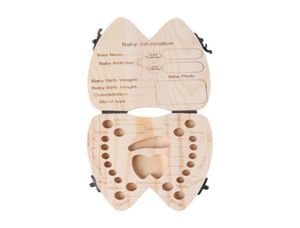 2018 Baby Tooth Box Wooden Milk Teeth Organizer Storage Boys Girls Save Souvenir Case JUL17182737659