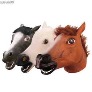 Designer Masks Horse Head Mask Donkey Penguin Funny Full Face Latex Mascara Animal Novelty Halloween Rave Cosplay Adult Woman Disguise