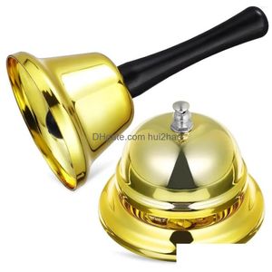 Dishes Plates 2 Pcs Door Bell Serving Reminder Pressing For Bar Ring The Hand Bells Desk Classroom Small Student Drop Delivery Hom Dhfuj