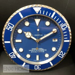 Zegary ścienne metalowe dekorację domową luksusowy nowoczesny design kwarc duży zegarek ze stali nierdzewnej z datą świetliste ciche zamiatające dłonie Q240509