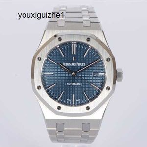 Business Watch Chronograph AP Watch 15400ST Royal Oak Offshore Series Precision Steel Blue Plate Calendar Display Automatic Mechanical Mens Watch Watch Set