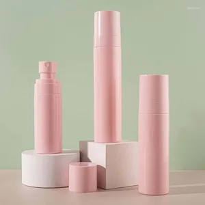 Storage Bottles 60/80/100ml Spray Bottle Pink Empty Refillable Travel Portable Cosmetic Liquid Container Perfume Sub-Bottling Pump