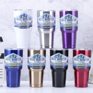 فراغ مزدوج الجدار مع غطاء thermos 304 زجاجة الفولاذ المقاوم للصدأ شاي القهوة القهوة البهلوان القدح سيارة استخدام سيارة كوب الماء