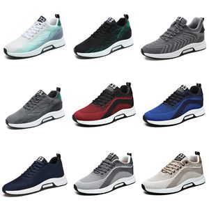 Men's Sports GAI Shoes breathable black white Beige grey blue platform Shoes Breathable Walking Sneakers trainers Three