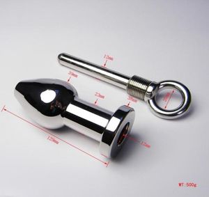 Mais novo bdsm tamanho médio de aço inoxidável anal plug ânus jóias metal butt inserir produtos brinquedos sexuais3257715