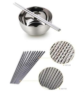 Home Kitchen Dinnerware Stainless steel chopsticks Chinese Chopsticks Rrestaurant MQC 100PAIRS8991418