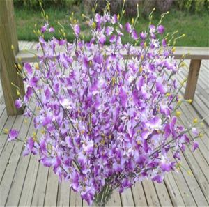 Шелковые цветы Онцидиум 94см37quot Длина Искусственная орхидея БелыйЖелтыйРозовыйФиолетовыйЗеленыйОранжевый для свадебных цветов8872930
