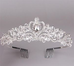 Princess Crystal Tiaras och Crowns pannband Kid Girls Bridal Prom Crown Wedding Party Accessiories Hair Jewelry1795746