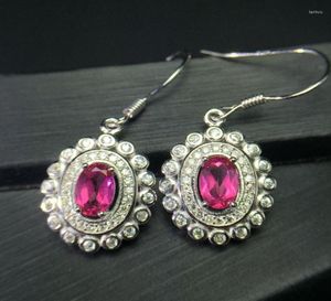 Dangle Earrings Tested Natural Pink Topaz Drop For Women 4 6mm 925 Sterling Silver Fine Jewelry With Velvet Box Certificate FR1398126208