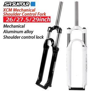 SUNTOUR SR XCM MTB Mountain Bike Front Fork 2627529Inch Stroke 100mm axeltråd Fjädercykelskivan Gorks Delar 240228