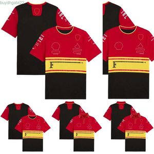 Polos masculinos Nova F1 Racing T-shirt Fórmula 1 Red Team T-shirt Driver Polo Camisas Verão Mens Mulheres Moda Casual Camisetas Manga Curta Personalizável NR24