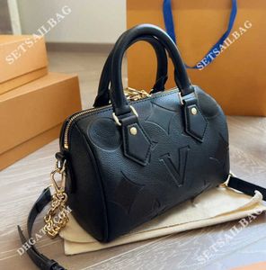 Designer Bag Evening Bag Higt Quality LuxuryHandbag Nan0 Speedys läder Donkey Leather Boston Classic Fashion Pillow Bag präglad Designer Bag Crossbody