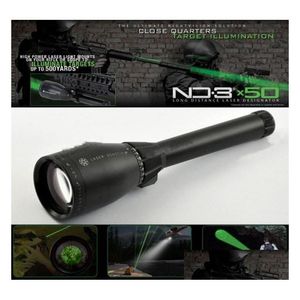 Jakt SCOPES Drss Green Laser Designator ficklampa med justerbara räckvidd Monotesampbatteryampweaver Mount för Night Searchhunti Dhlx6