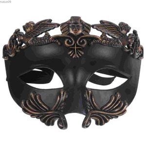 Designer Masks Greek Mythology Decor Mask Prop Masquerade Half Face Halloween Cosplay Photography Plastic Party Supply Man