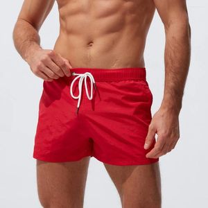 Shorts masculinos com bolsos respiráveis Slim Wear Plus Trunks Calças de banho masculinas Tamanho de praia