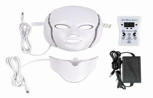НОВЫЕ поступления 7-цветная светодиодная маска для светотерапии лица, косметическая машина, светодиодная маска для лица и шеи с микротоком, светодиодное омоложение кожи 4975143
