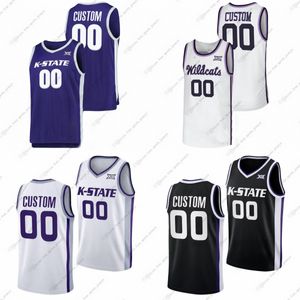 Maglie da basket personalizzate NCAA Kansas State Wildcats College Dai Ames Cam Carter Jerrell Colbert Dorian Finister Ques Glover R.J.Jones Arthur Kaluma