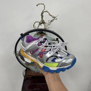 2024 Tasarımcı Erkek Ayakkabı Track 3 3.0 Sneakers Trainers Kadın Erkek Eğitmenler Paris Üçlü Beyaz Solmuş Siyah Pembe Turuncu Bej Mavi Platform Parçalar