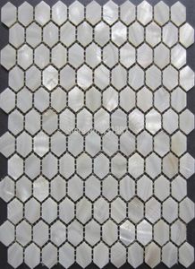 Czysty biały sześciokąt mozaika Matka Pearl Paele Heksagon 25 mm Mother of Pearl Tile łazienka backsplash ściana TILE21996595176