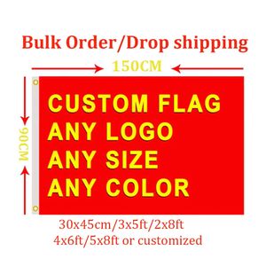 Custom Flag 3x52X84X65X8FT Any Size Banner Flying Free Design Polyester Sport Car Decor Home Gift Party Dorm Indoor Outdoor 240301