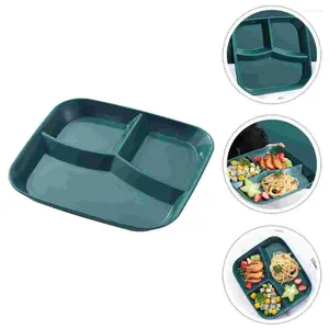 Dinnerware Sets Compartment Fat Reduction Plate Divided Serving Tray Kitchen Supply Plastic Three Grid Three-compartment Child Dinner
