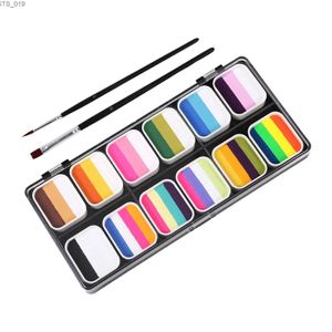 Pincéis de pintura corporal fáceis de usar, conjunto de pintura corporal para halloween, paleta de pintura, maquiagem para festivais de música, dança, festa infantil, adultos