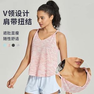 Active Shirts Women Fitness Running Diagonal Shoulder Strap Loose Top Sweat Absorbing And Breathable Sports Leisure Yoga Vest