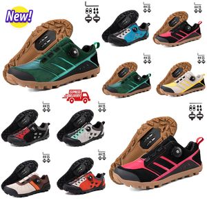 Calçados Calçados Homens Speed ​​Road Bike Sapatilhas Plano Carbono Ciclismo Sapatos MTB Cleats Mulheres Mountain Bike Sapatos SPD Pedais Racisng Biking Footwar GAI