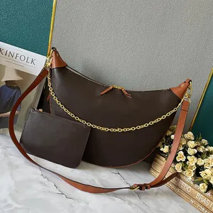 Präglad slinga hobo väskor kvinna designer axelväska med koppling påse plånbok lyxväskor vintage halv måne crossbody handväskor kvinnor kors kropp handväska modeväska