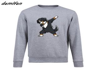 Drukuj bluza śmieszne berneńskie pies górski Men039s Polower Hoodies Man Funny Płaszcz C04135400952