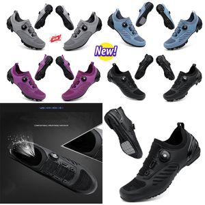 Designer Ciclismo Sapatos Homens Esportes Dirt Road Bike Sapatos Flat Scpeed Ciclismo Sapatilhas Flats Mountain Bicycle Calçado SPD Cleaves Sapatos 36-47 GAI