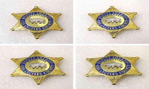 1 Stück US Los Angeles County Detektiv Abzeichen Film Cosplay Prop Pin Brosche Hemd Revers Dekor Frauen Männer Halloween Geschenk3119912