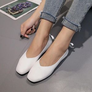 Square Sports 304 Schuhe Gehen Leder für Frauen flacher Nackt Sneaker Girl Asakuchi Oma Sneakers S 5 s
