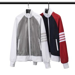 Men's Hoodies Sweatshirts TB browin new color matching jacket TB coat color woven mens and womens baseball uniform