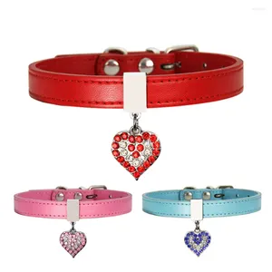 Dog Collars Ins Cat Collar Pet Chain Decoration Lovely Diamond Peach Heart Traction Rope Wholesale