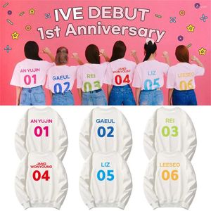 Women's Hoodies KPOP IVE 1ST Anniversary Concert Cotton Casual Hoodie WONYOUNG Fan Meeting Loose Unisex Sweater YUJIN LEESEO Couple Clothes