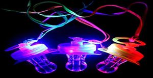 Outro evento festivo casa jardim 200pcs / lot LED chupeta apito luz colares mamilo piscando crianças brinquedo para festa de bar de Natal 6568441