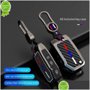 Altri accessori interni Nuova custodia per chiave auto in lega di zinco Er Shell Fob per Kia Rio 3 Ceed Cerato Sorento K3 K4 K5 Sportage R Gt Stinger F Dhbwu