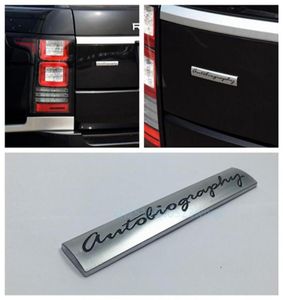 CAR BADGE DECAL 3D Chrome Metal Autobiography Logo Auto Body Emblem Sticker för Range Rover Vogue215x5131259