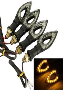 4x Universal Motorcykelcykel Amber LED Turn Signal Indicator Blinker Light för Honda Kawasaki Suzuki Yamaha2808820