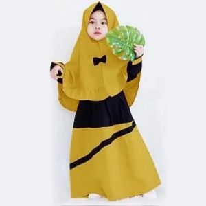 Conjuntos muçulmanos crianças meninas 2 peças vestido de oração hijab abaya ramadan define árabe crianças lenço longo robe islâmico kaftan vestido