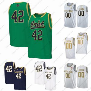 Custom NCAA Notre Dame Fighting Irish College Basketball Jerseys JT Kelly J.R. Konieczny Kebba Njie Julian Roper II Tony Sanders Jr. Braeden Shrewsberry Alex Wade Zona