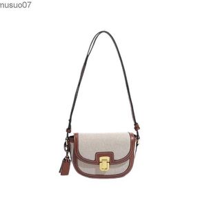 メッセンジャーバッグJoygryson Saddle Bag Womens 2024 Korean Luxury Designerブランドハンドバッグ