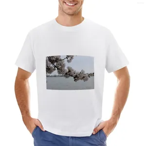 Polos masculinos Cherry Blossom Branch T-Shirt Plus Size Tops Meninos Animal Print Roupas Vintage Camisetas Simples Homens