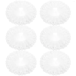 Dekorativa blommor 6 st dekor Bouquet Torus brudhållare spetsar Fake Bride Hat White Supplies Bridesmaid